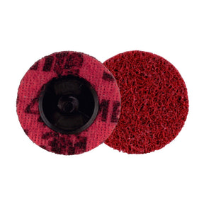 3M PN-DR Scotch-Brite Roloc Precision Surface Conditioning Disc, Medium, TR, Ceramic, Nonwoven Fiber, Red, 2 in, Dispenser Pack (7100264089)  - (200 Pack)
