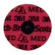 3M PN-DR Scotch-Brite Roloc Precision Surface Conditioning Disc, Medium, Red, TR, 4 in (89281) (7100264142)  - (100Pack)