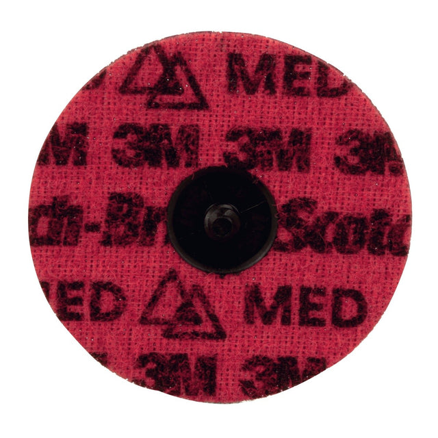 3M PN-DR Scotch-Brite Roloc Precision Surface Conditioning Disc, Medium, Red, TR, 4 in (89281) (7100264142)  - (100Pack)