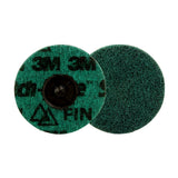 3M PN-DR Scotch-Brite Roloc Precision Surface Conditioning Disc, Fine, Precision Shaped Ceramic, Nonwoven, Green, TR, 3 in (7100264195)  - (100 Pack)