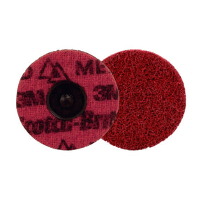 3M Scotch-Brite Roloc Precision Surface Conditioning Disc, PN-DR, Medium, TR, Red, 3 in (89291) (7100264196)  - (100Pack)