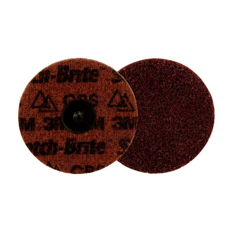 3M Scotch-Brite Roloc Precision Surface Conditioning Disc PN-DR Coarse TR Brown 4 in 25 Count (89280) (7100264203)  - (100Pack) - 4