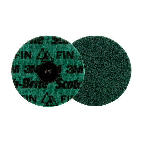 3M PN-DR Scotch-Brite Roloc Precision Surface Conditioning Disc, Fine, TR, Green, 4 in (7100264204) (2500 Pack) - 2