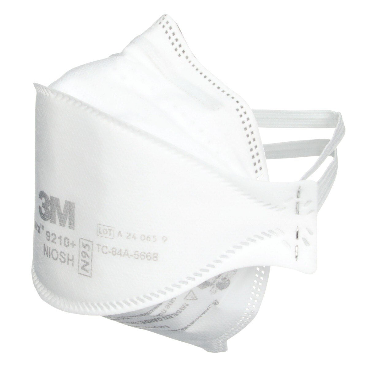 3M 37192 Aura Particulate Respirator 9210+, N95 Disposable Individually Wrapped Flat Fold, White (7100266132) (240 Pack) - 2