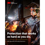 3M 37192 Aura Particulate Respirator 9210+, N95 Disposable Individually Wrapped Flat Fold, White (7100266132) (240 Pack) - 8