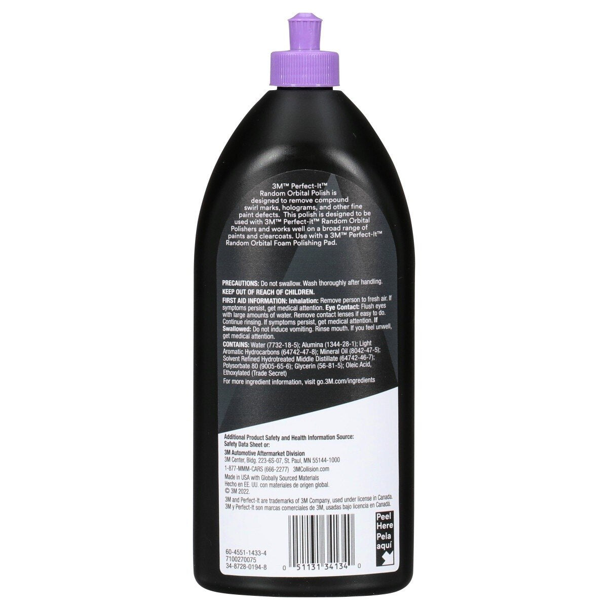 3M Perfect-It Random Orbital Polish, Fine, Purple, 1 Quart (32 fl oz/946 mL) for Automotive Buffing and Polishing (34134) (7100270075)  - (6Pack) - 2