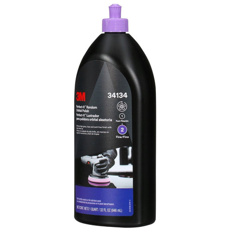3M Perfect-It Random Orbital Polish, Fine, Purple, 1 Quart (32 fl oz/946 mL) for Automotive Buffing and Polishing (34134) (7100270075)  - (6Pack) - 3