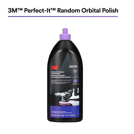 3M Perfect-It Random Orbital Polish, Fine, Purple, 1 Quart (32 fl oz/946 mL) for Automotive Buffing and Polishing (34134) (7100270075)  - (6Pack) - 4