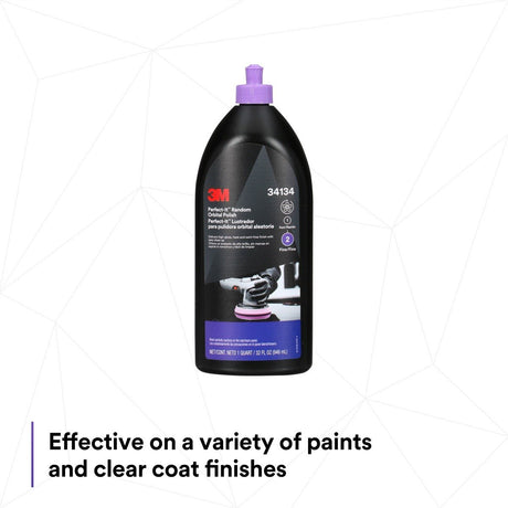 3M Perfect-It Random Orbital Polish, Fine, Purple, 1 Quart (32 fl oz/946 mL) for Automotive Buffing and Polishing (34134) (7100270075)  - (6Pack) - 7