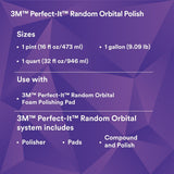 3M Perfect-It Random Orbital Polish, Fine, Purple, 1 Quart (32 fl oz/946 mL) for Automotive Buffing and Polishing (34134) (7100270075)  - (6Pack) - 9