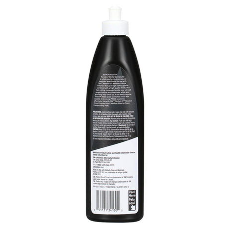 3M Perfect-It Random Orbital Compound, Fast Cutting Automotive Buffing and Polishing Compound, White, 1 Pint 16 fl oz (34130) (7100270076)  - (6Pack) - 3