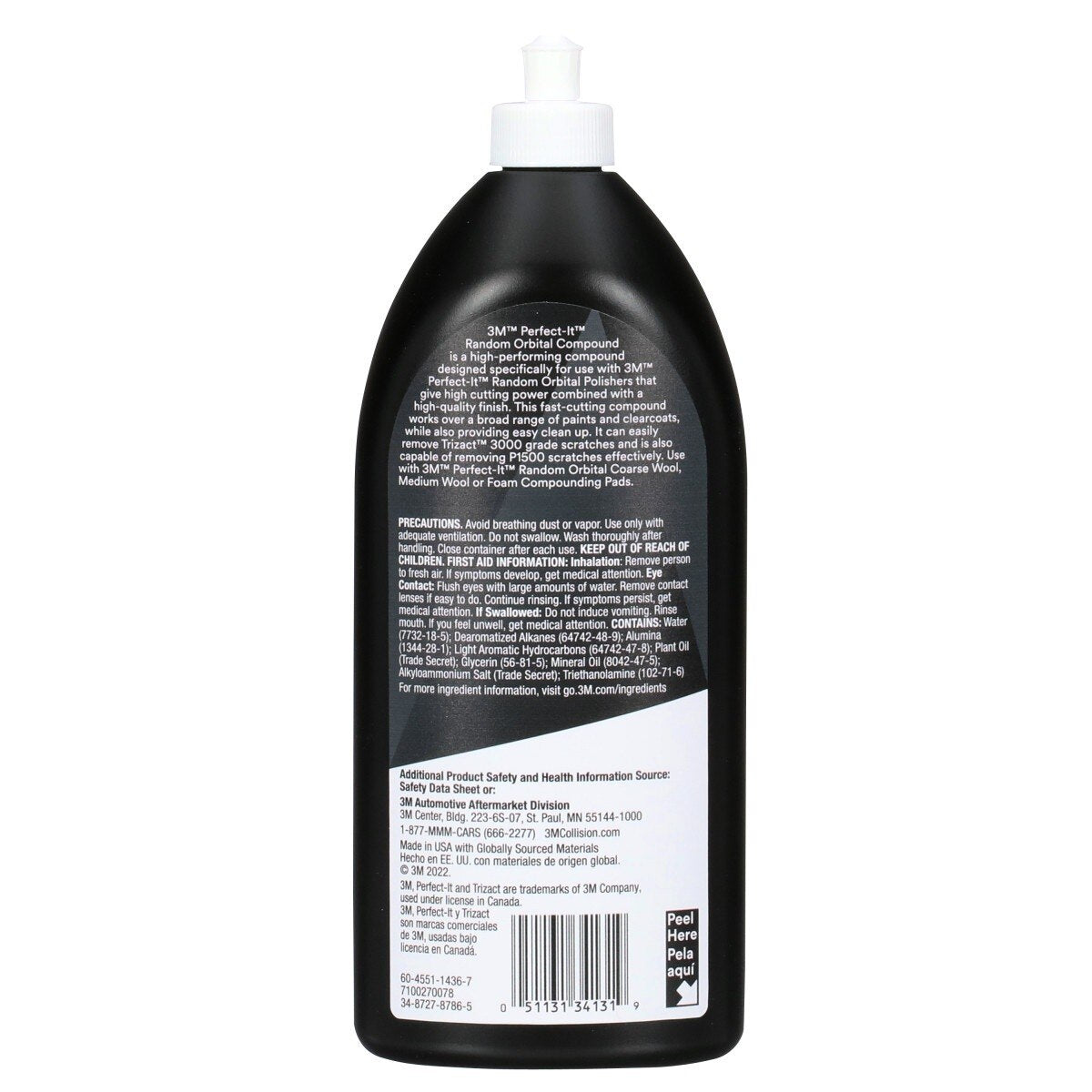 3M 34131 Random Orbital Compound, Fast Cutting Automotive Buffing and Polishing, 1 Quart (7100270078)  - (6 Pack) - 4