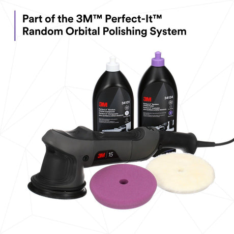 3M 34133 Random Orbital Polish, Purple, 1 Pint (16 fl oz/473 mL), Fast Cutting Polisher for Automotive Buffing and Polishing, High Gloss Finish (7100270085)  - (6 Pack) - 10