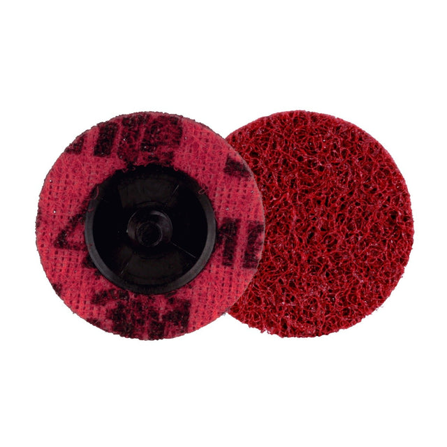 3M PN-DR Scotch-Brite Roloc Precision Surface Conditioning Disc, TR, Medium, Precision Shaped Ceramic, Red, 2 in, Dispenser Pack (7100272016) (100 Pack)