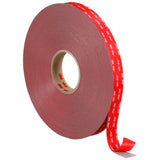 3M RP+160GF VHB Tape, Gray, 1 in x 36 yd, 62 mil, Film Liner (7100273259) (9 Pack) - 3