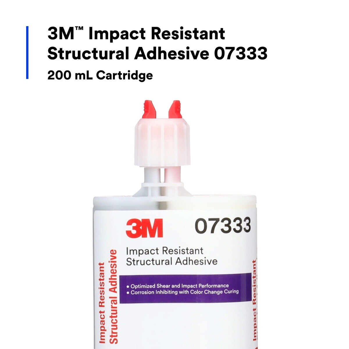 3M Impact Resistant Structural Adhesive, Two-Part Epoxy, Purple, 200 mL 6.75 fl oz Cartridge (07333) (7100273723)  - (6Pack) - 5