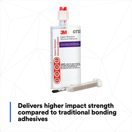 3M Impact Resistant Structural Adhesive, Two-Part Epoxy, Purple, 200 mL 6.75 fl oz Cartridge (07333) (7100273723)  - (6Pack) - 6