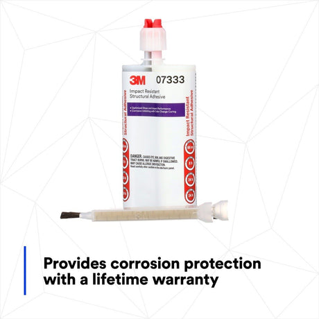 3M Impact Resistant Structural Adhesive, Two-Part Epoxy, Purple, 200 mL 6.75 fl oz Cartridge (07333) (7100273723)  - (6Pack) - 7