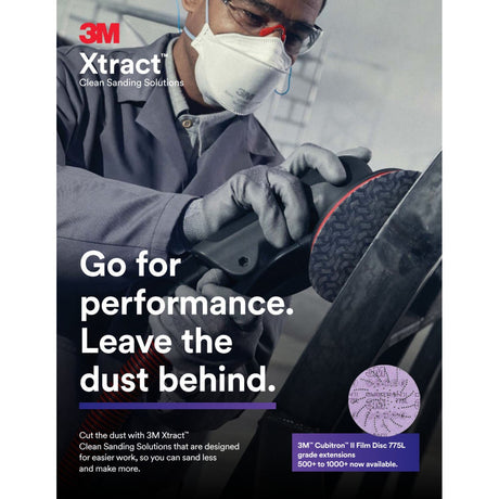 3M Xtract Hookit Back-up Pad, Extra Hard, Black, 5 in, 44 Holes, 5/16-24 EXT, Max 12000 rpm (89052) (7100273845)  - (10Pack) - 5