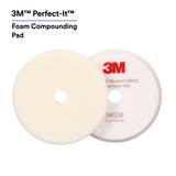3M 34126 Hookit Random Orbital Foam Compounding Pad, Coarse, White, 6 in 150 mm (7100276845) (12 Pack)