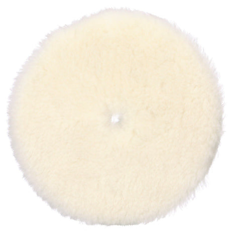 3M 34125 Hookit Random Orbital Medium Wool Compounding Pad, White, 6 in (150 mm) (7100276850) (12 Pack)