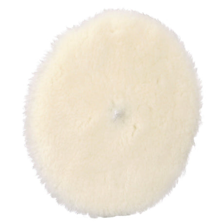 3M 34125 Hookit Random Orbital Medium Wool Compounding Pad, White, 6 in (150 mm) (7100276850) (12 Pack) - 3