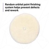 3M 34125 Hookit Random Orbital Medium Wool Compounding Pad, White, 6 in (150 mm) (7100276850) (12 Pack) - 10