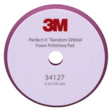 3M 34127 Hookit Random Orbital Foam Polishing Pad, Fine, Purple, 6 in 150 mm (7100276852) (12 Pack) - 2