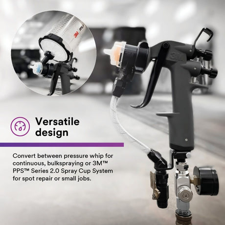 3M PPS Performance Industrial Spray Gun Starter Kit with PPS Series 2.0 22 oz Cup System, 12 Replaceable Nozzles, Whip Hose, Air Control Valve (26878) (7100283739)  - (2Pack) - 6