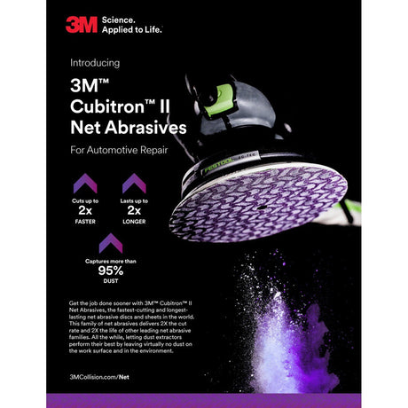 3M 710W Cubitron II Net Sheet Roll, 220+, Purple, 70 mm x 10 m (34565) (7100283779)  - (6Pack) - 2