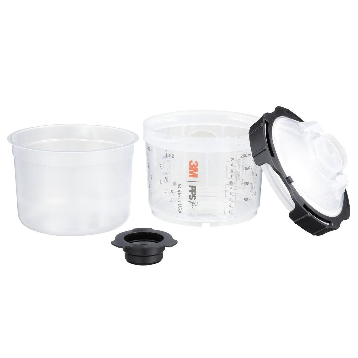 3M 26114 PPS Spray Cup System Kit, Mini, 6.8 oz, 200 Micron Filter (7100284553) - 3