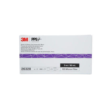 3M 26328 PPS Spray Cup System Kit, Micro, 3 fl oz 90 mL, 125 Micron Filter (7100284555) - 8