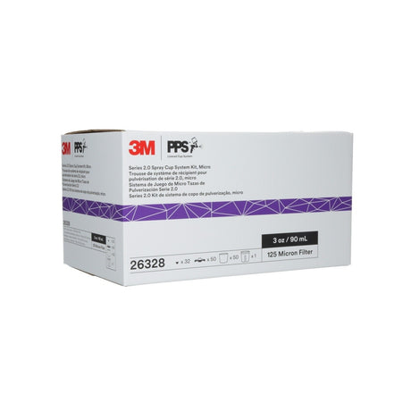 3M 26328 PPS Spray Cup System Kit, Micro, 3 fl oz 90 mL, 125 Micron Filter (7100284555) - 9