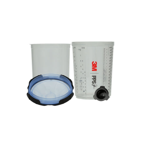 3M 26325 PPS Series 2.0 Spray Cup System Kit, Large, 28 fl oz, 125 Micron Filter, 1 Cup, 50 Lids and Liners, 32 Plugs (7100284561) - 3