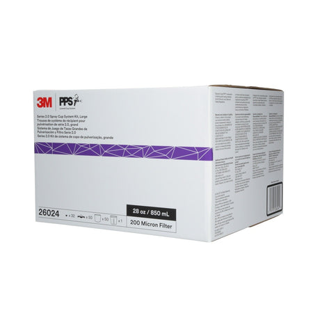 3M 26325 PPS Series 2.0 Spray Cup System Kit, Large, 28 fl oz, 125 Micron Filter, 1 Cup, 50 Lids and Liners, 32 Plugs (7100284561) - 8