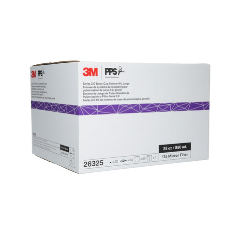 3M 26325 PPS Series 2.0 Spray Cup System Kit, Large, 28 fl oz, 125 Micron Filter, 1 Cup, 50 Lids and Liners, 32 Plugs (7100284561) - 10