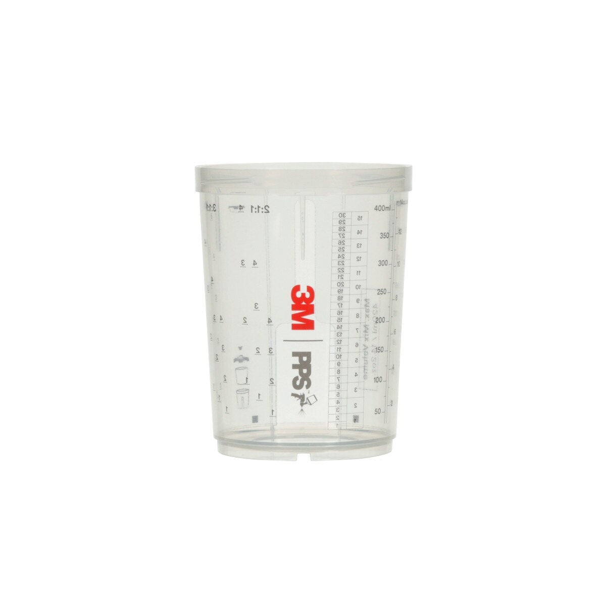 3M 26122 PPS Series 2.0 Spray Gun Cup, Midi, 13-1/2 fl oz (400 mL) (7100284625) (8 Pack)