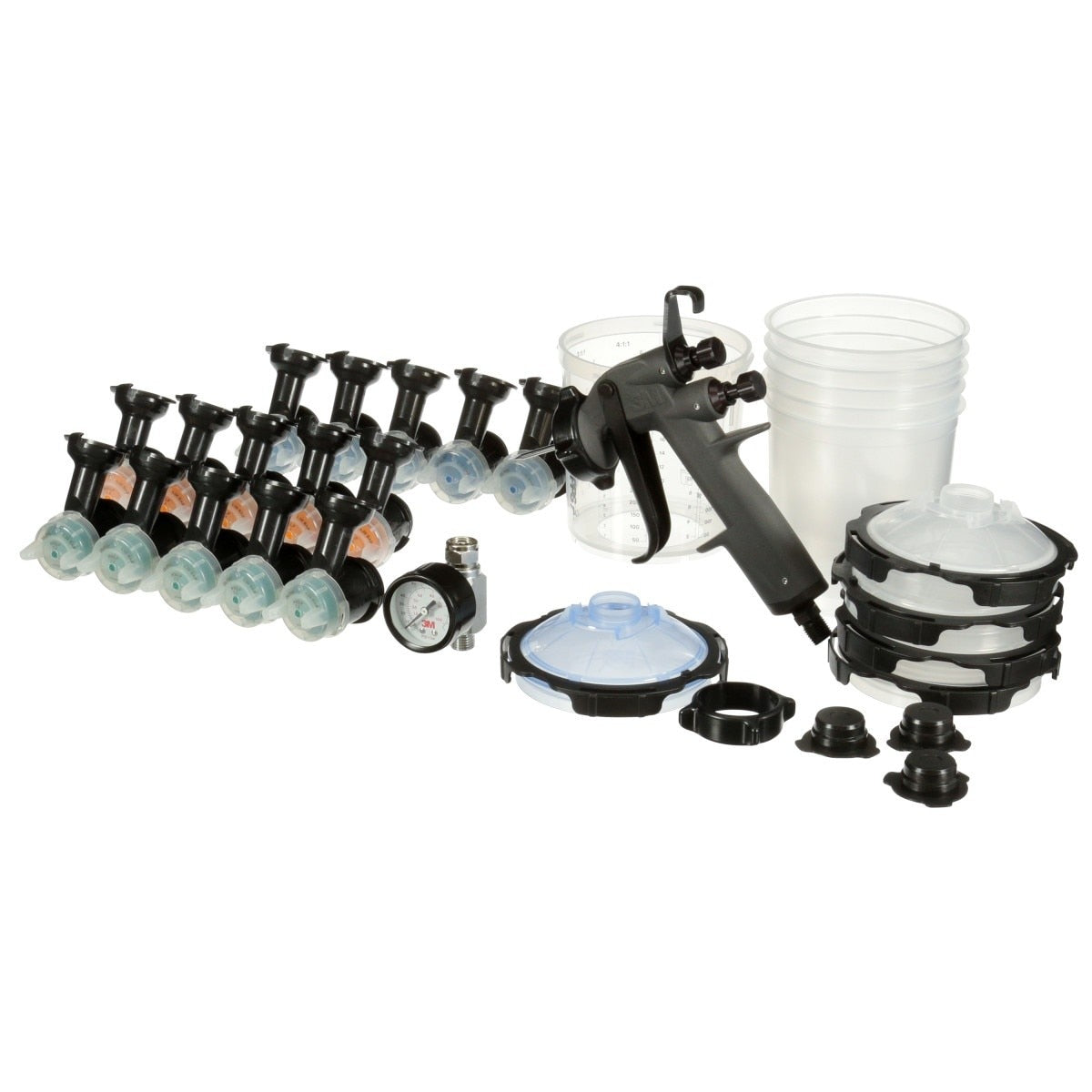 3M PPS Performance Spray Gun Starter Kit with PPS 2.0 Spray Cup System, 15 Replaceable Gravity HVLP Atomizing Heads, Air Control Valve (26778) (7100285101)  - (2Pack) - 2