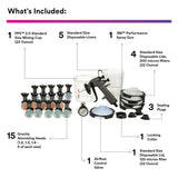 3M 26778 PPS Performance Spray Gun Starter Kit with 2.0 Spray Cup System, 15 Replaceable Gravity HVLP Atomizing Heads, Air Control Valve (7100285101) - 5