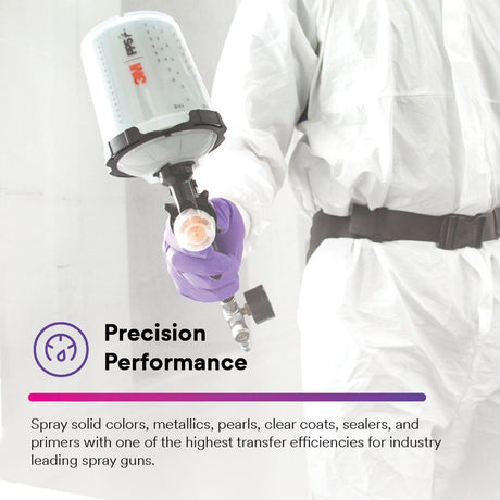3M PPS Performance Spray Gun Starter Kit with PPS 2.0 Spray Cup System, 15 Replaceable Gravity HVLP Atomizing Heads, Air Control Valve (26778) (7100285101)  - (2Pack) - 6