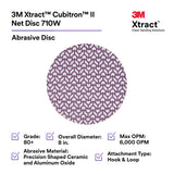 3M 710W 83420 Xtract Clean Sanding Net Disc, 80+, Purple, 8 in x NH, Die 800L, Hook & Loop for Metal, Wood, Composites, Stock Removal and Finishing (7100287535) (300 Pack) - 2
