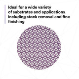 3M 710W 83420 Xtract Clean Sanding Net Disc, 80+, Purple, 8 in x NH, Die 800L, Hook & Loop for Metal, Wood, Composites, Stock Removal and Finishing (7100287535) (300 Pack) - 9