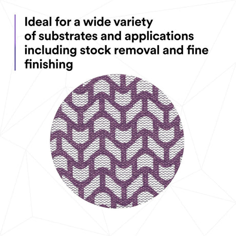 3M 710W 88485 Cubitron II Hookit Clean Sanding Net Disc, 80+, Purple, 3 in, Die 300V (7100287538) (300 Pack) - 10