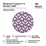 3M 710W Cubitron II Hookit Net Disc, 320+, 3 in, Die 300V, Hook and Loop, Purple, Dust-Free Sanding (7100287540) (300 Pack) - 2