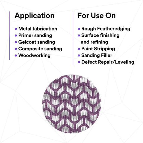 3M 710W Cubitron II Hookit Net Disc, 120+, Purple, 3 in x NH, Die 300V (7100287828) (300 Pack) - 5