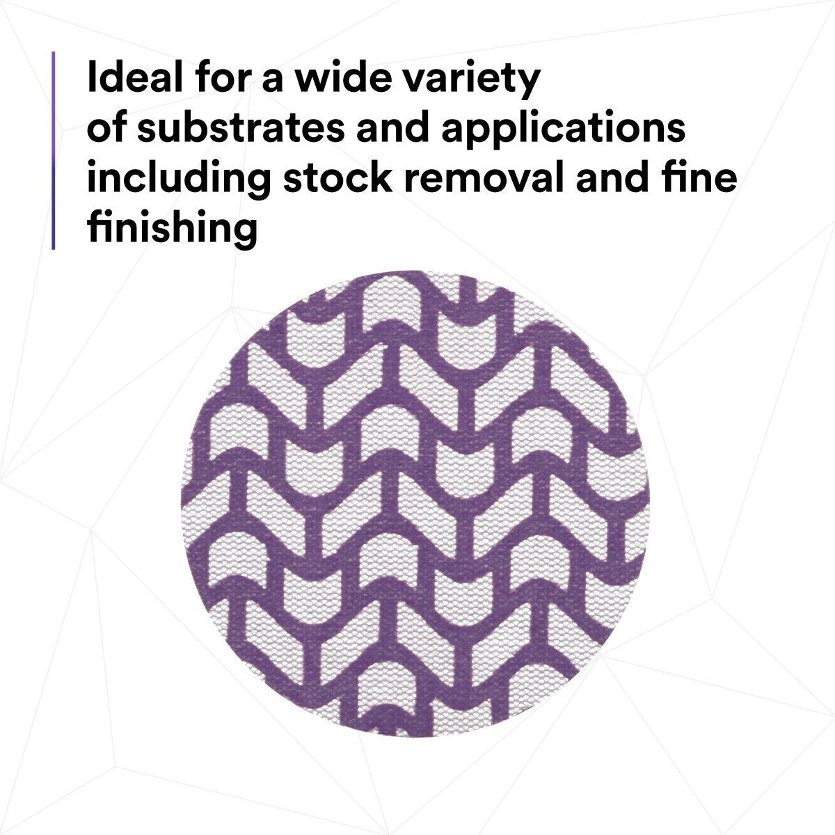 3M 710W Xtract Hookit Cubitron II Net Disc 220+ Purple 3 in 300V (7100287829) (300 Pack) - 10