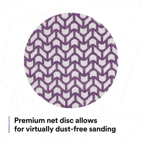 3M 710W Xtract Net Disc, 80+, Purple, 5 in x NH, Die 500X, Hook and Loop Sanding Disc (7100288128) (300 Pack) - 5