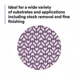 3M 710W Xtract Net Disc, 80+, Purple, 5 in x NH, Die 500X, Hook and Loop Sanding Disc (7100288128) (300 Pack) - 10