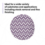 3M 710W Cubitron II Hookit Net Disc, 80+, Purple, 6 in x NH, Die 600Z (7100288129) (300 Pack) - 10