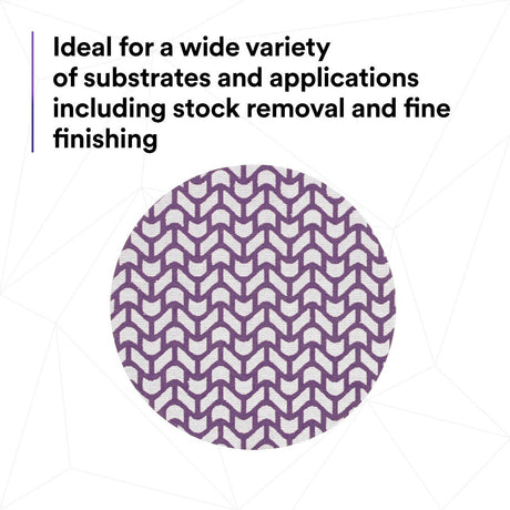 3M 710W Xtract Clean Sanding Cubitron II Net Disc, 240+, Purple, 6 in, Die 600Z, Hook and Loop (7100288132) (300 Pack) - 7